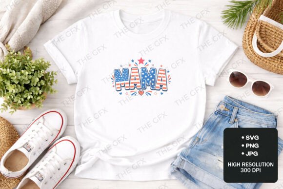 4th of July Mama Patriotic Design SVGs