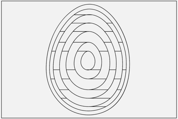 Easter Egg Maze Puzzle Line Art