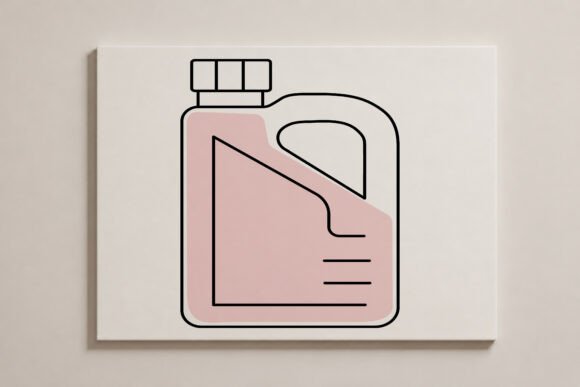 Engine Oil Can Line Art Decor