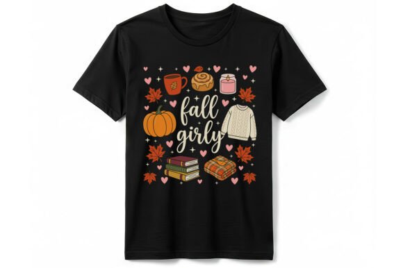 Fall Girly Autumn Icons T-Shirt