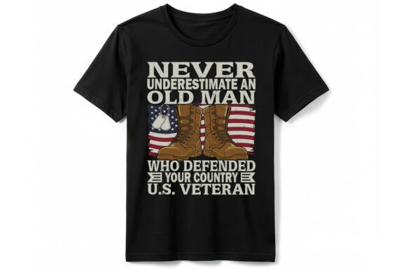 Old Man US Veteran Defender T-Shirt