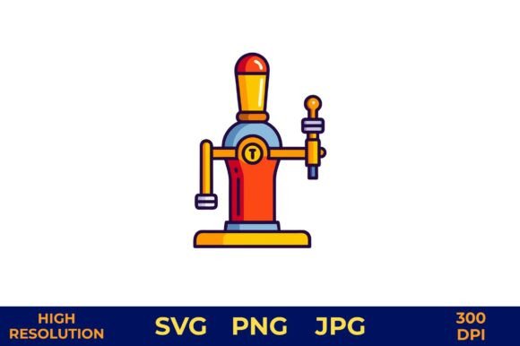 Retro Beer Tap Handle Vector