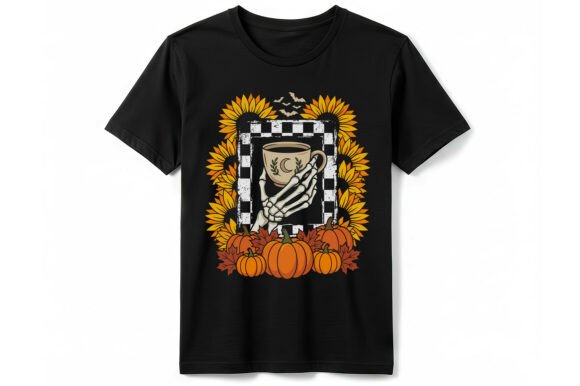 Spooky Skeleton Coffee T-Shirt